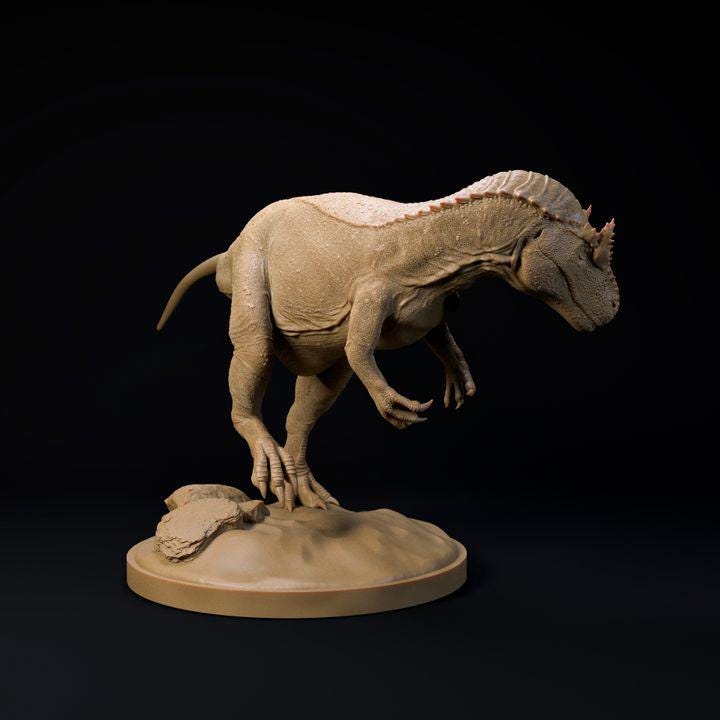 Allosaurus Running - UNPAINTED - Dino and Dog Miniatures