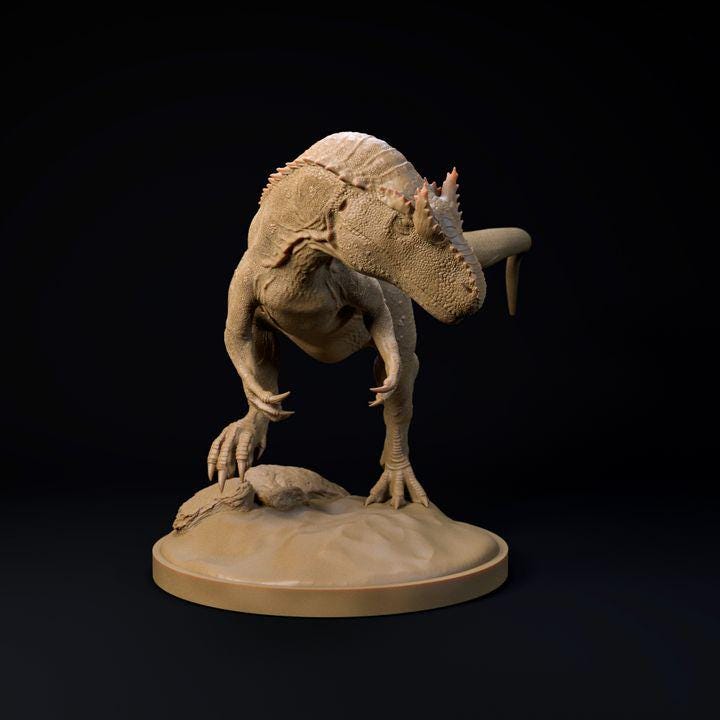 Allosaurus Running - UNPAINTED - Dino and Dog Miniatures
