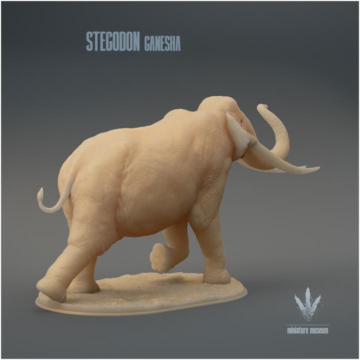 Stegodon ganesha : Walking - UNPAINTED 3D Figurine - Miniature Museum