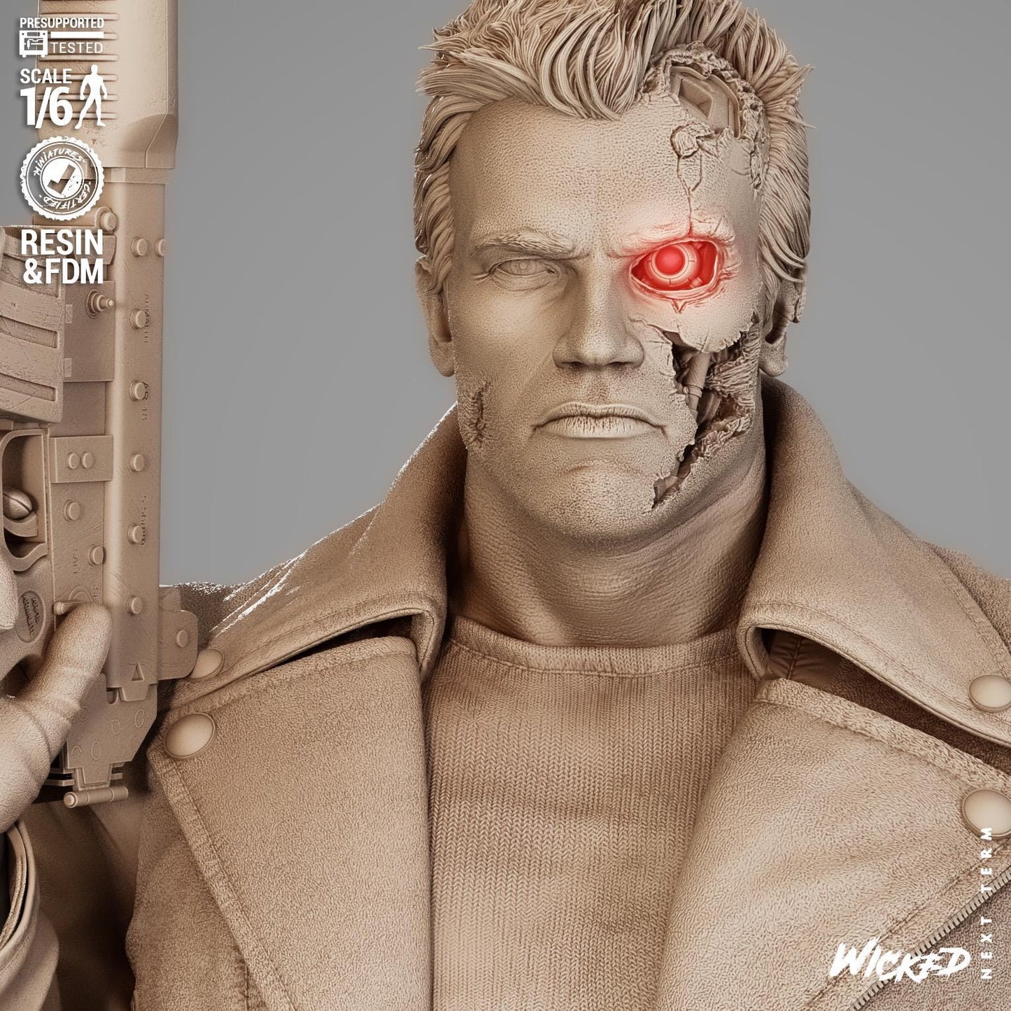 Terminator 1 - UNPAINTED FAN ART - Wicked 3D Models