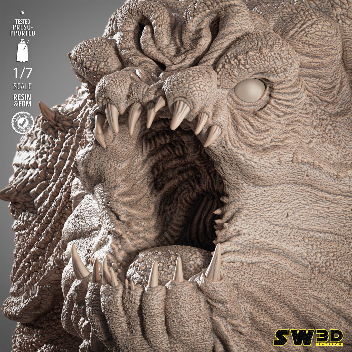 Rancor Sculpture - UNPAINTED FAN ART - Wicked 3D Models