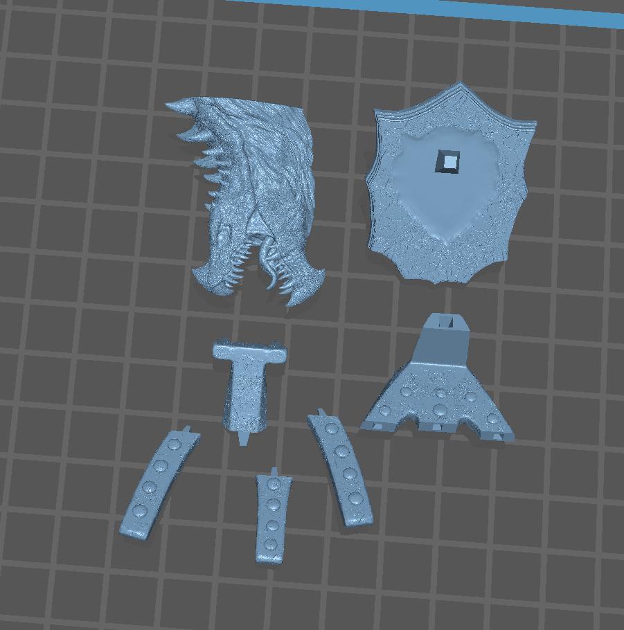Sliverspine Dragon (head trophy) - UNPAINTED - Evox Arts