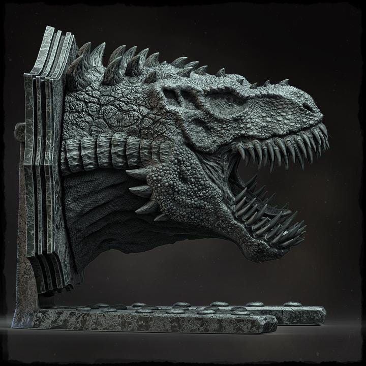 Sunscale Rex (head trophy) - UNPAINTED - Evox Arts
