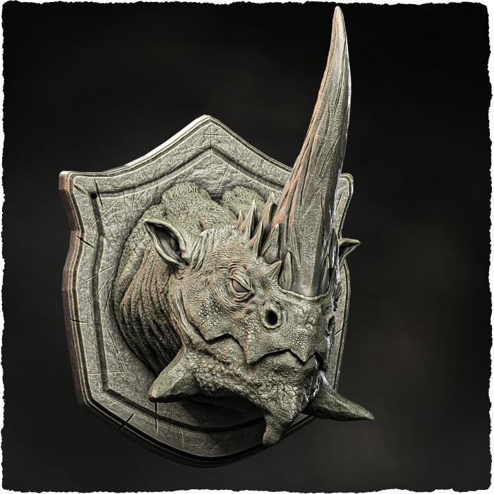Rhinovarix Dragon (head trophy) - UNPAINTED - Evox Arts