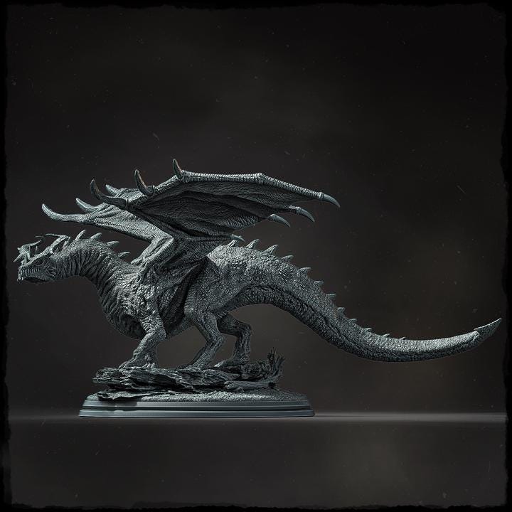 South European Dragon - UNPAINTED - Evox Arts