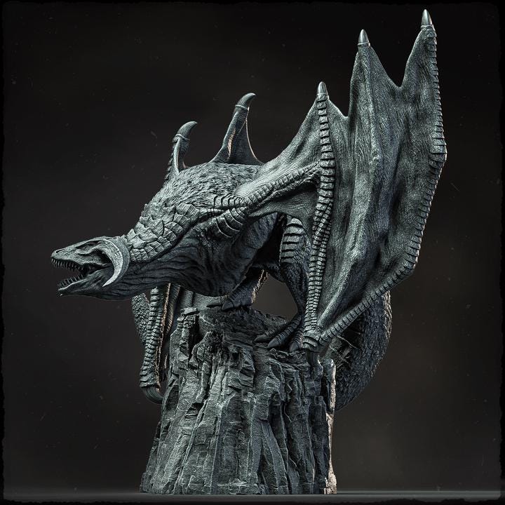 Skylash, the Gale Wing - Wyvern - UNPAINTED - Evox Arts