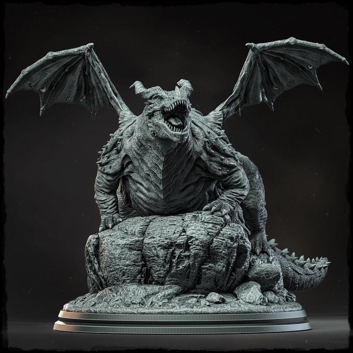Bloatwing, the Fat Dragon - UNPAINTED - Evox Arts