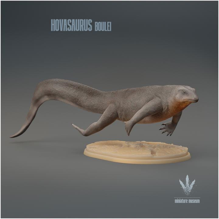 Hovasaurus boulei : Swimming - UNPAINTED - Miniature Museum