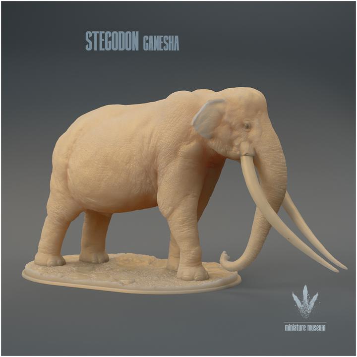Stegodon ganesha : The Roofed Tooth Elephant - UNPAINTED - Miniature Museum