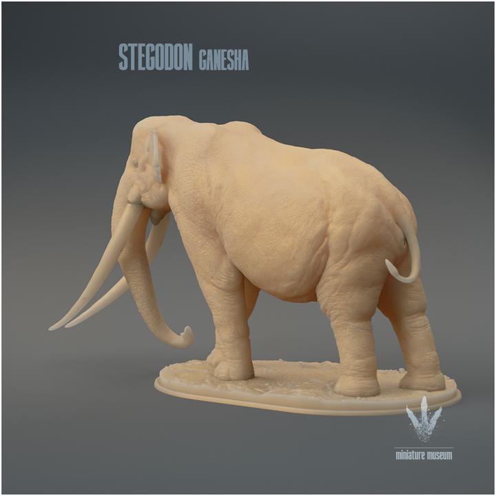 Stegodon ganesha : The Roofed Tooth Elephant - UNPAINTED - Miniature Museum