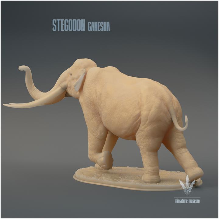 Stegodon ganesha : Walking - UNPAINTED 3D Figurine - Miniature Museum