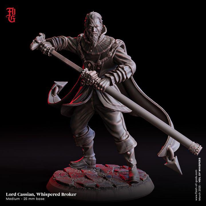 Lord Cassian, Whispered Broker - Hero - Flesh of Gods