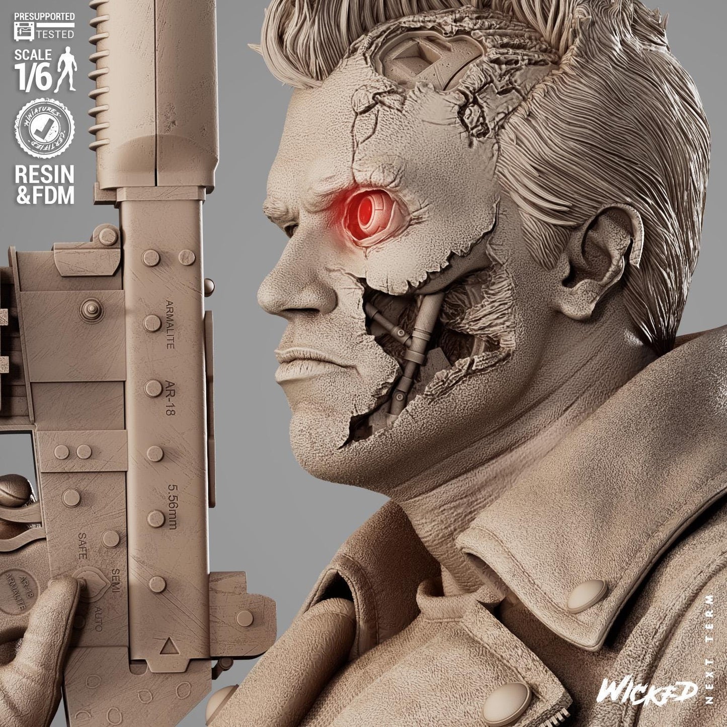 Terminator 1 - UNPAINTED FAN ART - Wicked 3D Models