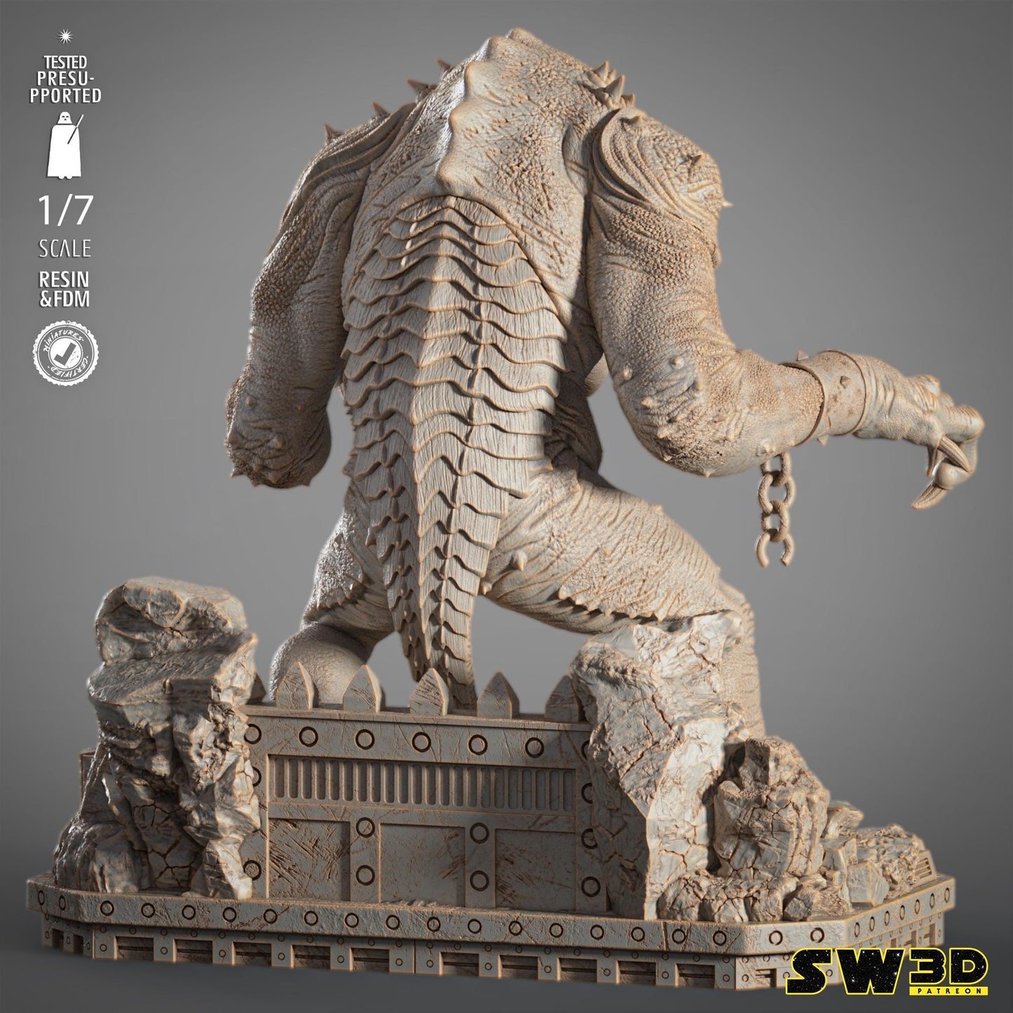 Rancor Sculpture - UNPAINTED FAN ART - Wicked 3D Models