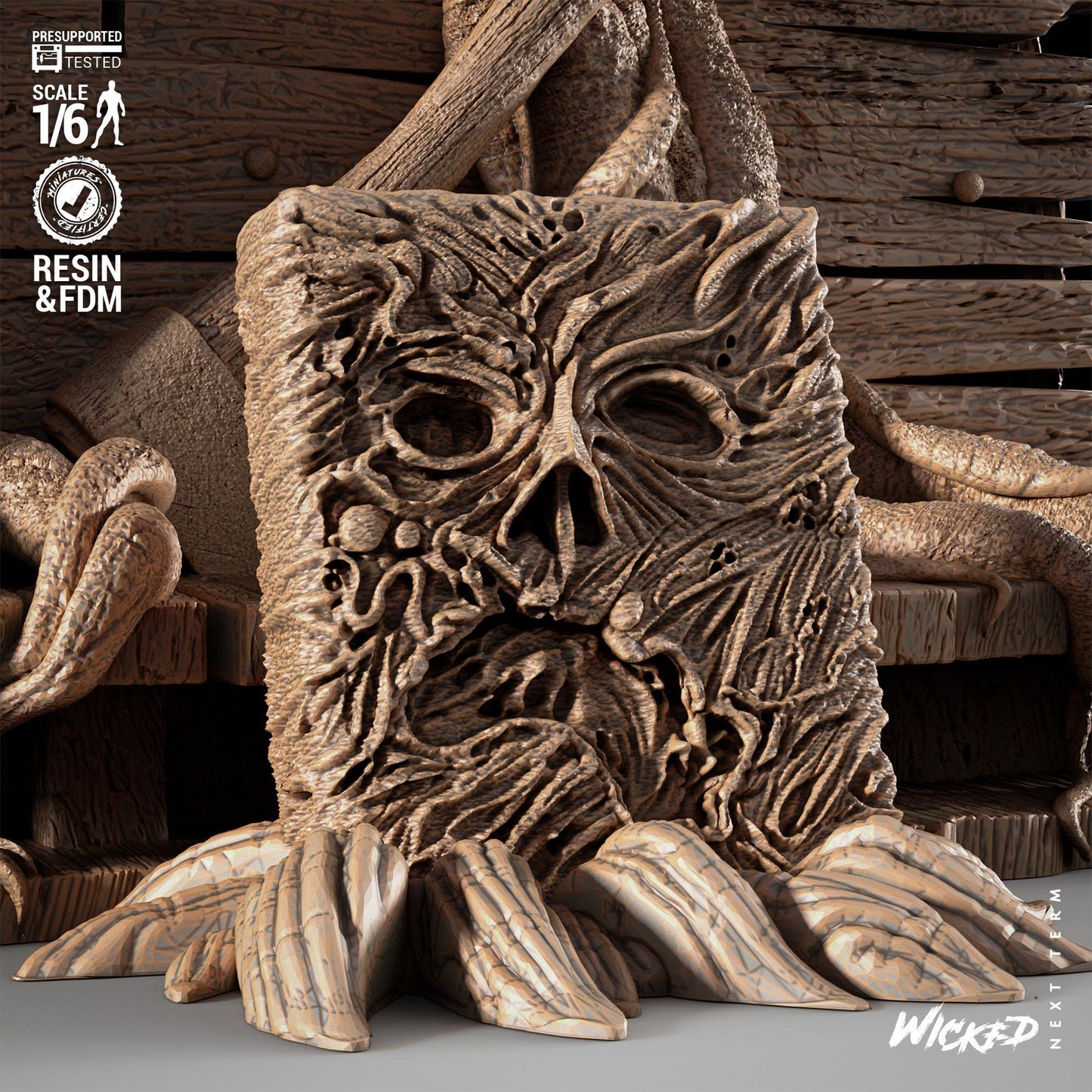 Ash Sculpture - UNPAINTED 3D figure of FAN ART - Wicked 3D Models