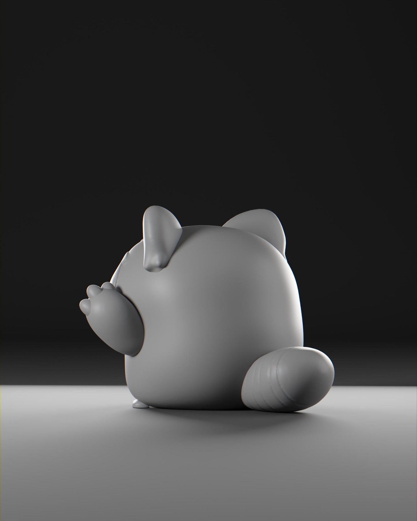 Red Pandii - UNPAINTED - Grumpii Art Toy