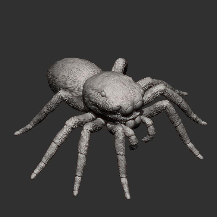 Jumping spider - UNPAINTED - Alexander3dart