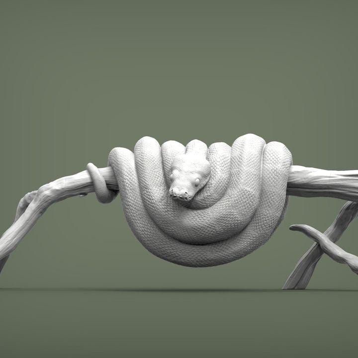 Green Tree Python - UNPAINTED - Alexander3dart