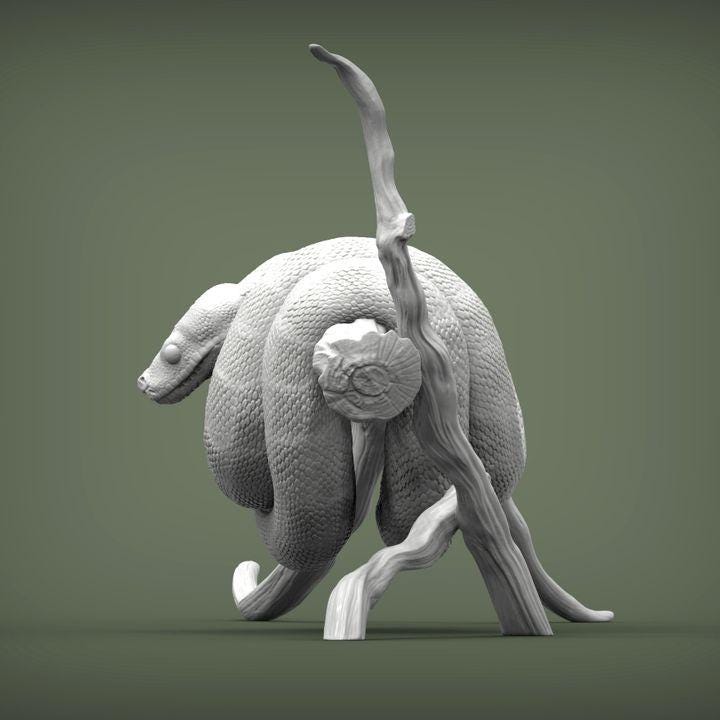 Green Tree Python - UNPAINTED - Alexander3dart