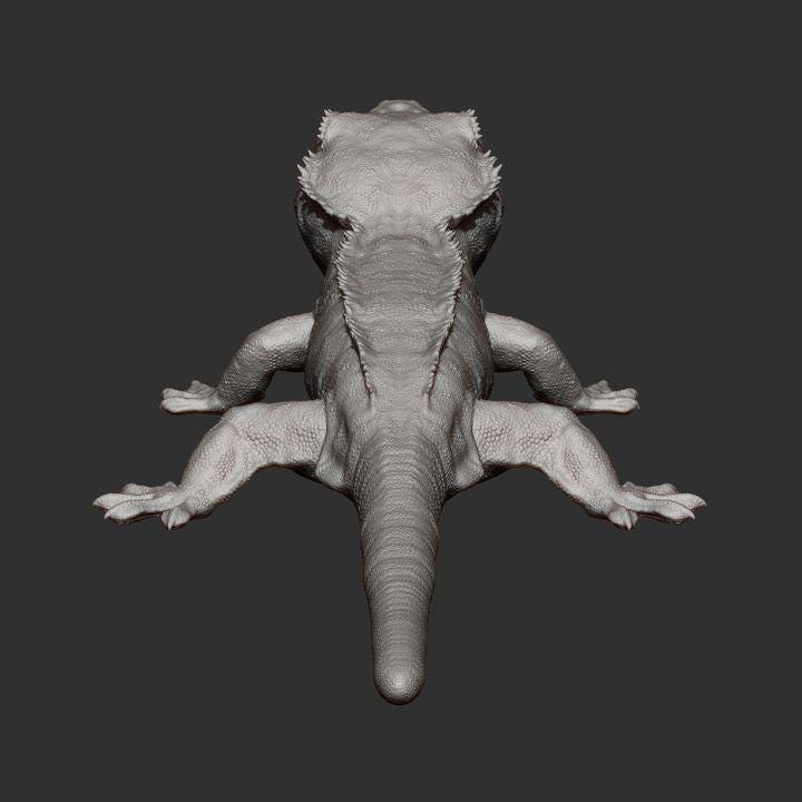 Eyelash banana gecko - UNPAINTED - Alexander3dart