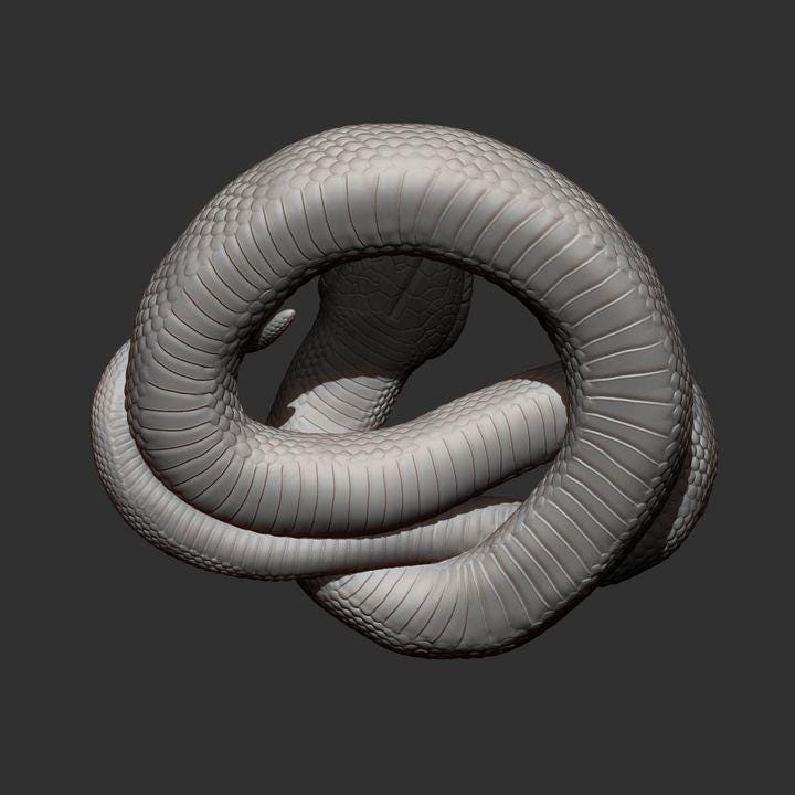 Hognose Snake - UNPAINTED - Alexander3dart