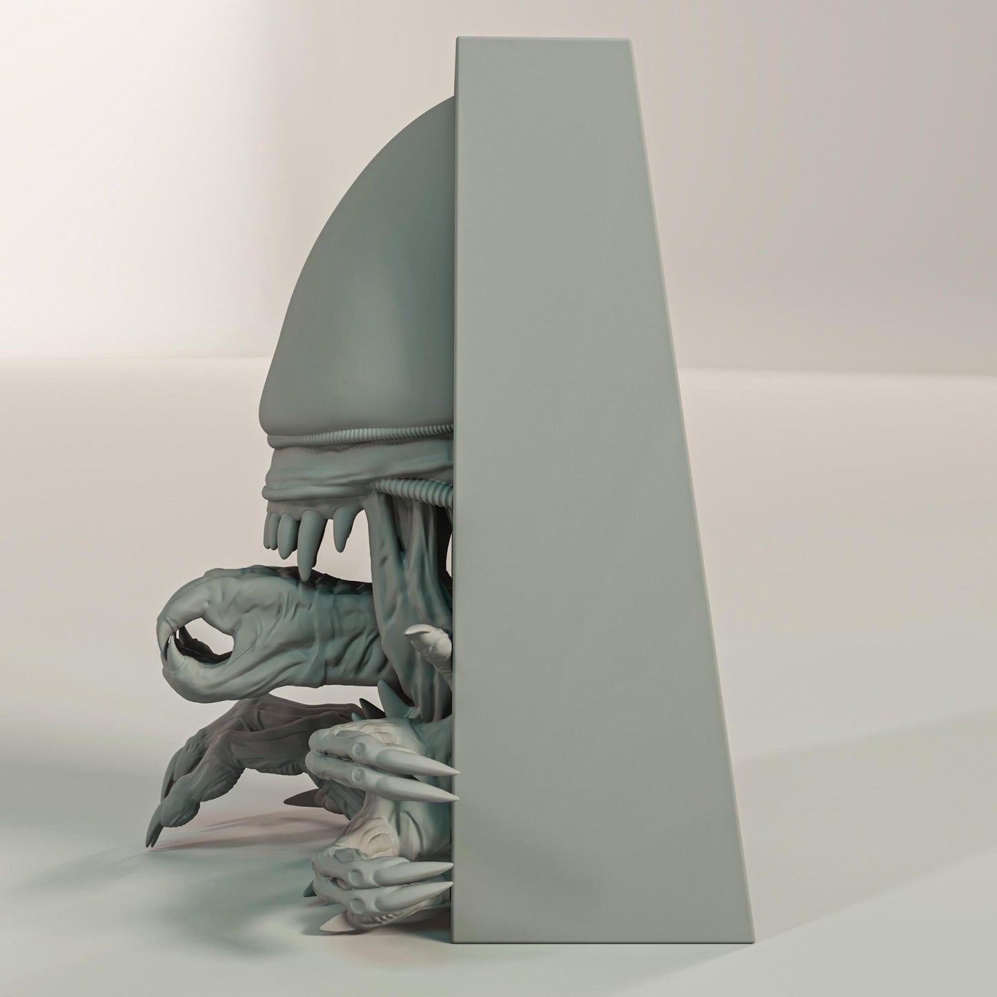 Xenomorph Inspired Fan Art Mini Book Nook - UNPAINTED - Treddigineer