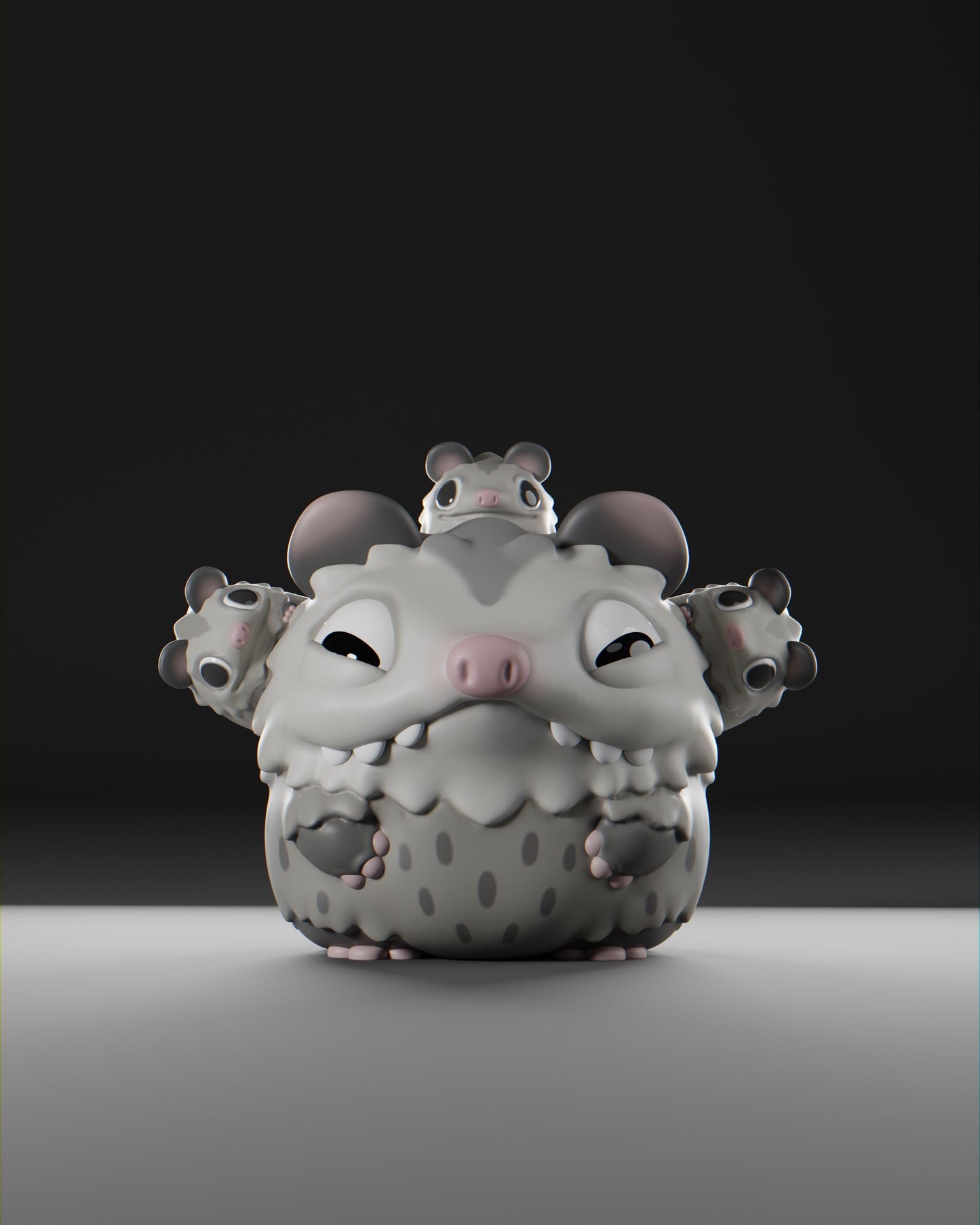 Possii - UNPAINTED - Grumpii Art Toy