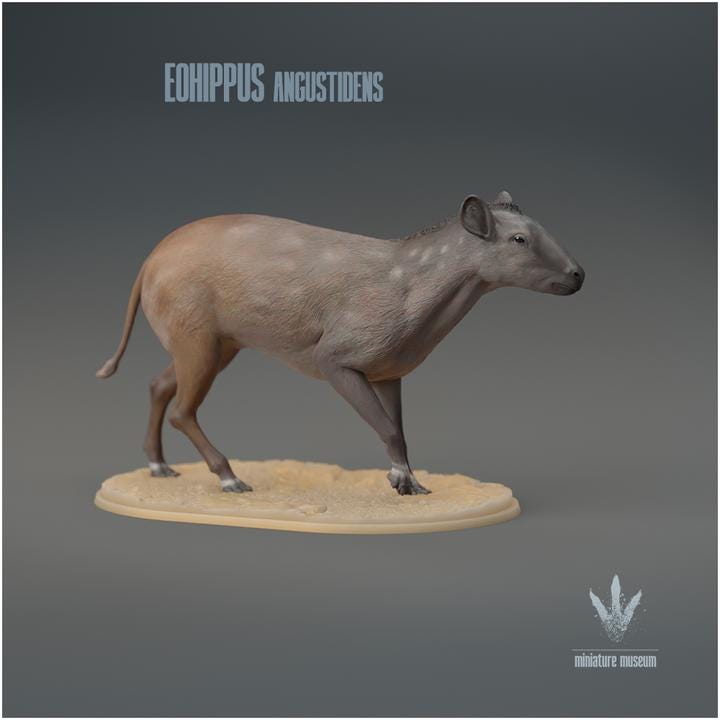 Eohippus angustidens Walking - UNPAINTED 3D Figurine - Miniature Museum
