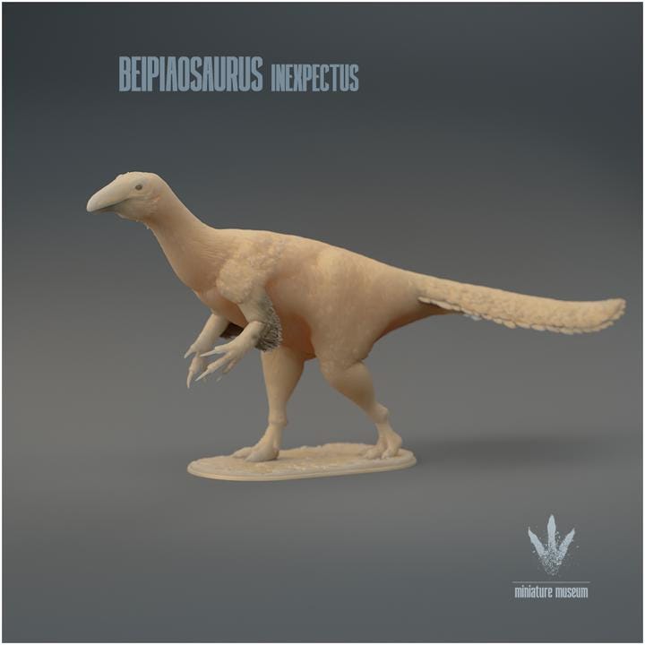 Beipiaosaurus inexpectus : The Unexpected Therizinosaurid - UNPAINTED 3D Figurine - Miniature Museum