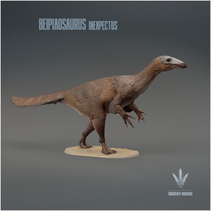 Beipiaosaurus inexpectus : The Unexpected Therizinosaurid - UNPAINTED 3D Figurine - Miniature Museum