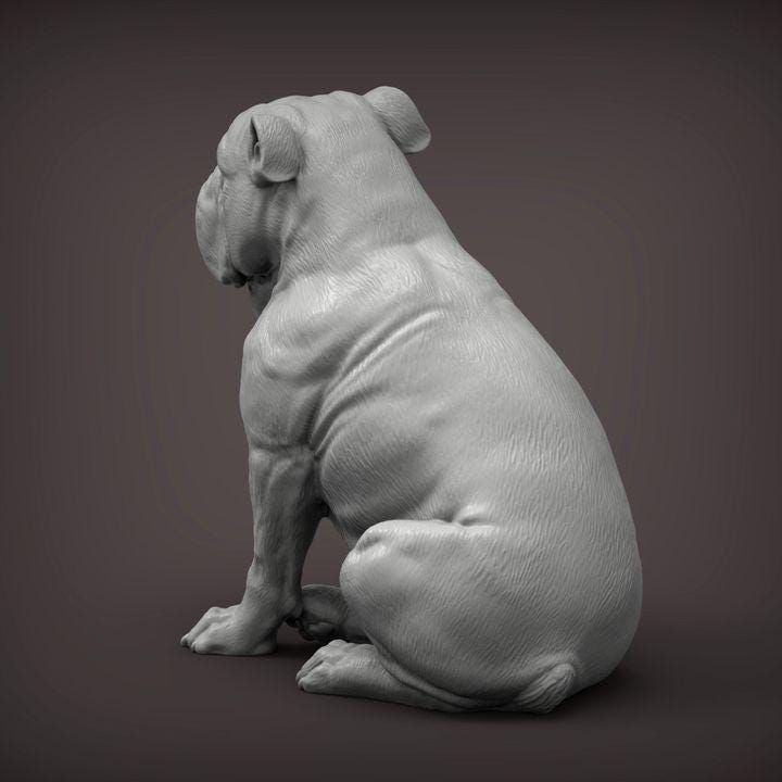 English Bulldog - UNPAINTED - Alexander3dart