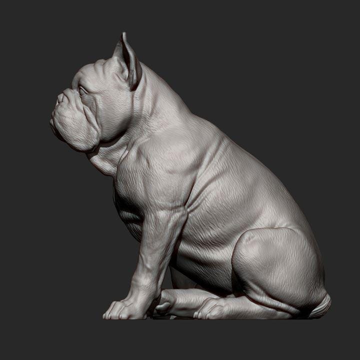 English Bulldog - UNPAINTED - Alexander3dart