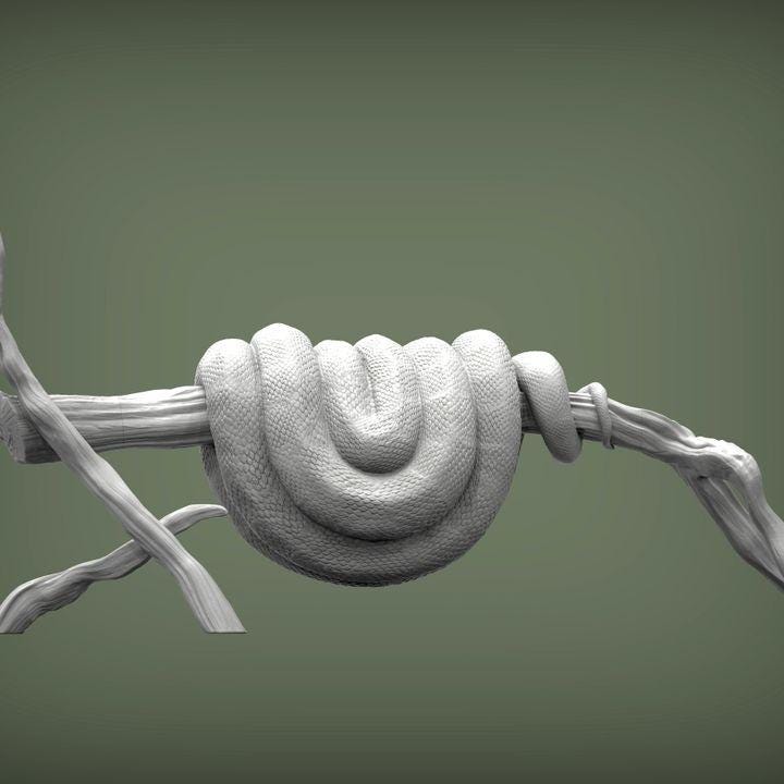 Green Tree Python - UNPAINTED - Alexander3dart