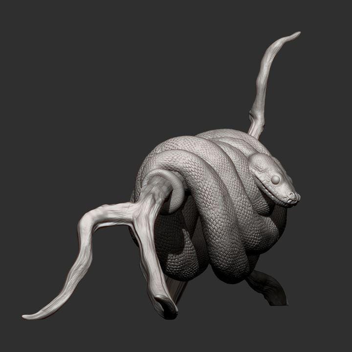 Green Tree Python - UNPAINTED - Alexander3dart