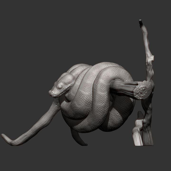 Green Tree Python - UNPAINTED - Alexander3dart