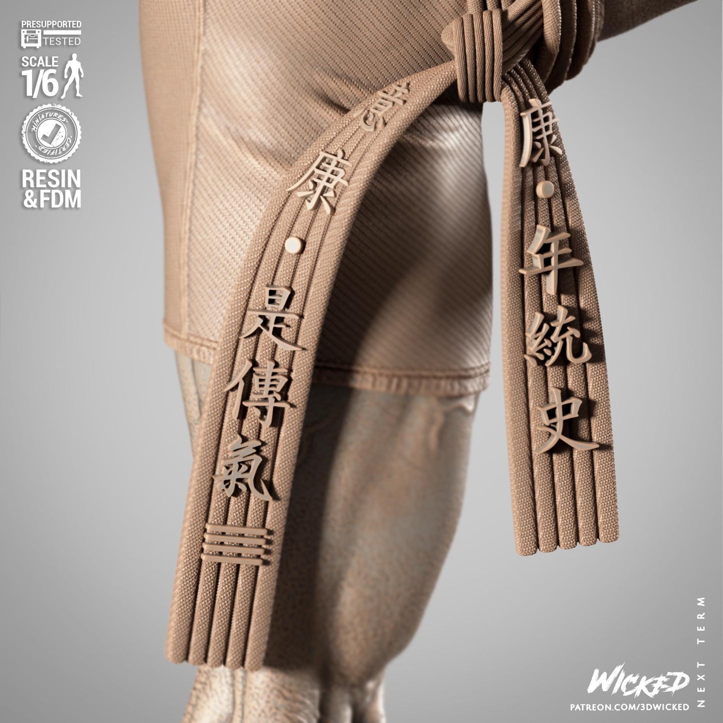 Frank Dux Sculpture - UNPAINTED FAN ART - Wicked 3D Models