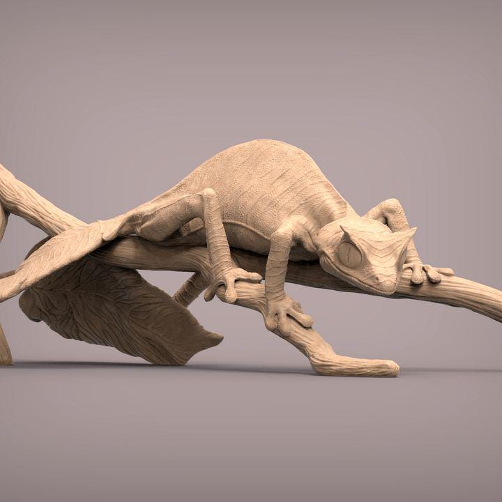 Fantastic leaf-tailed gecko - UNPAINTED - Alexander3dart