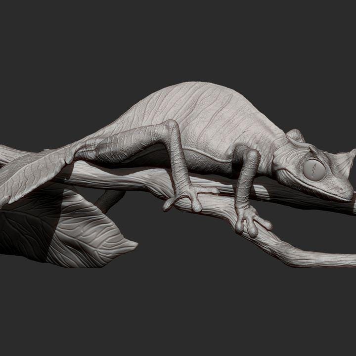 Fantastic leaf-tailed gecko - UNPAINTED - Alexander3dart