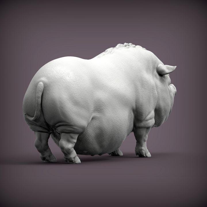 Vietnamese pig - UNPAINTED - Alexander3dart
