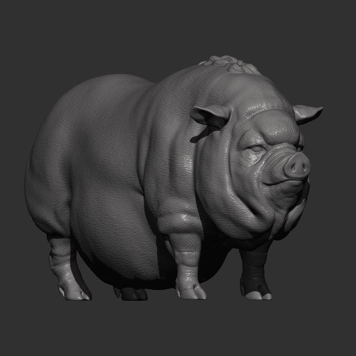 Vietnamese pig - UNPAINTED - Alexander3dart