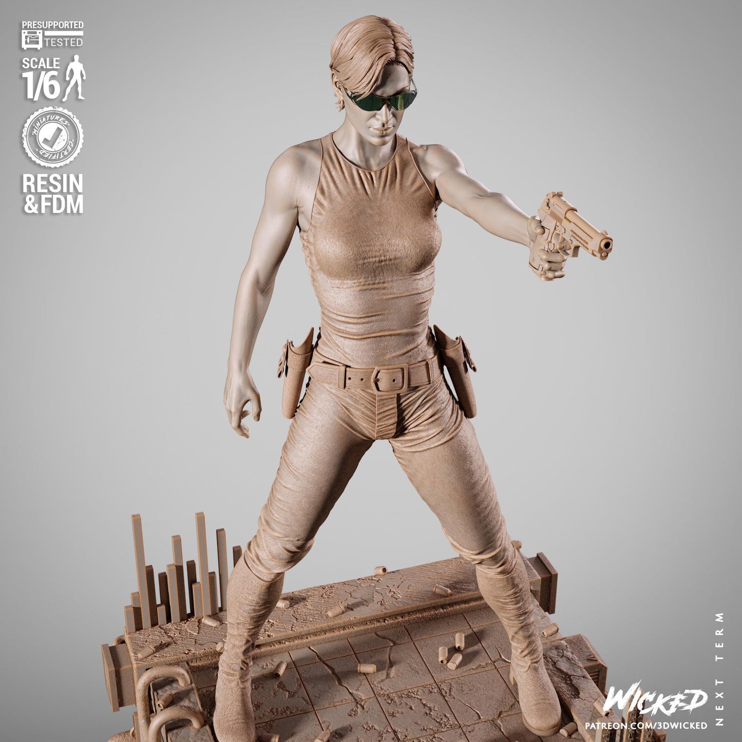 Trinity Sculpture - UNPAINTED FAN ART - Wicked 3D Models