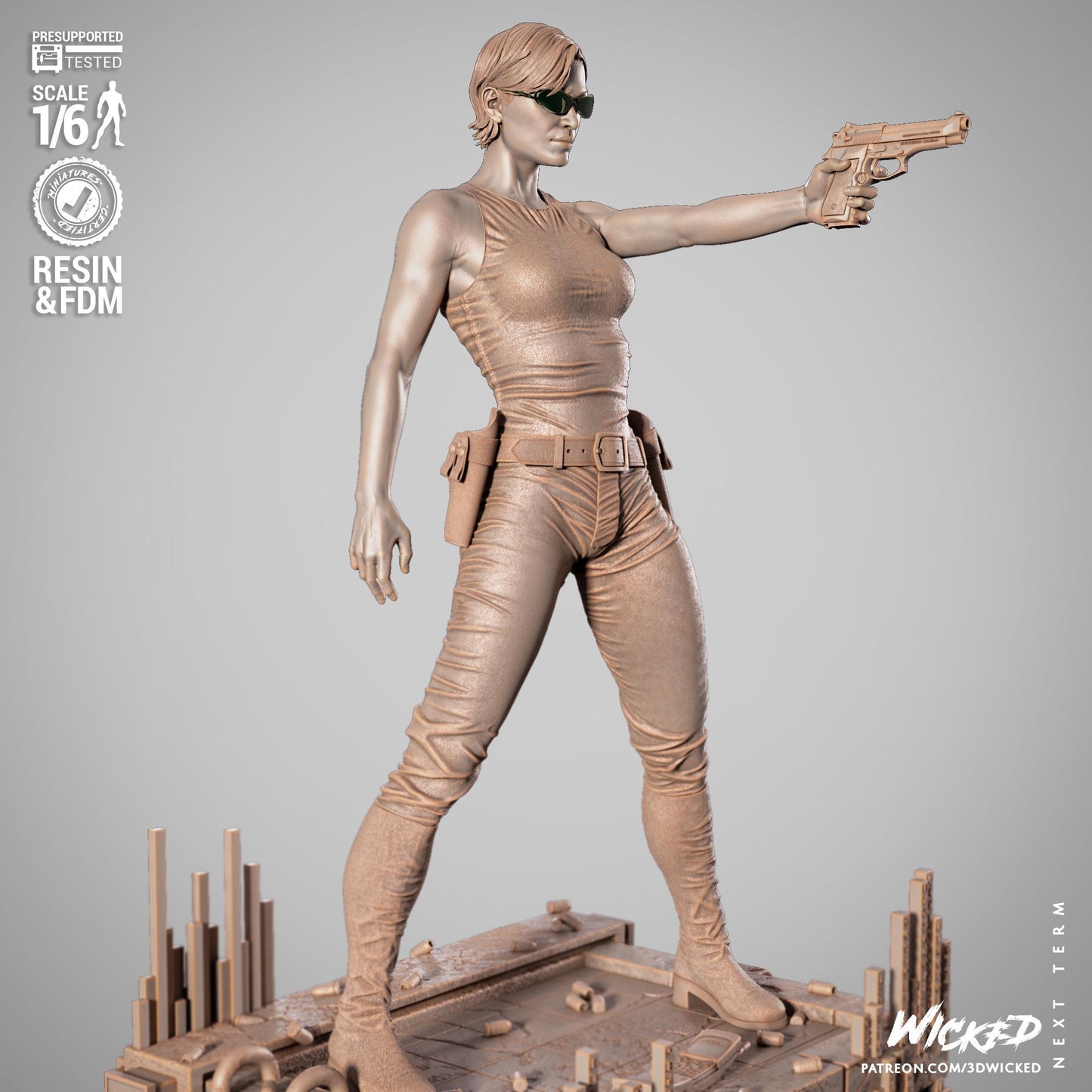 Trinity Sculpture - UNPAINTED FAN ART - Wicked 3D Models