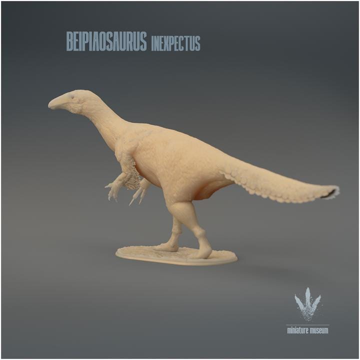 Beipiaosaurus inexpectus : The Unexpected Therizinosaurid - UNPAINTED 3D Figurine - Miniature Museum