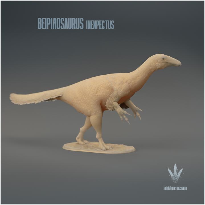 Beipiaosaurus inexpectus : The Unexpected Therizinosaurid - UNPAINTED 3D Figurine - Miniature Museum