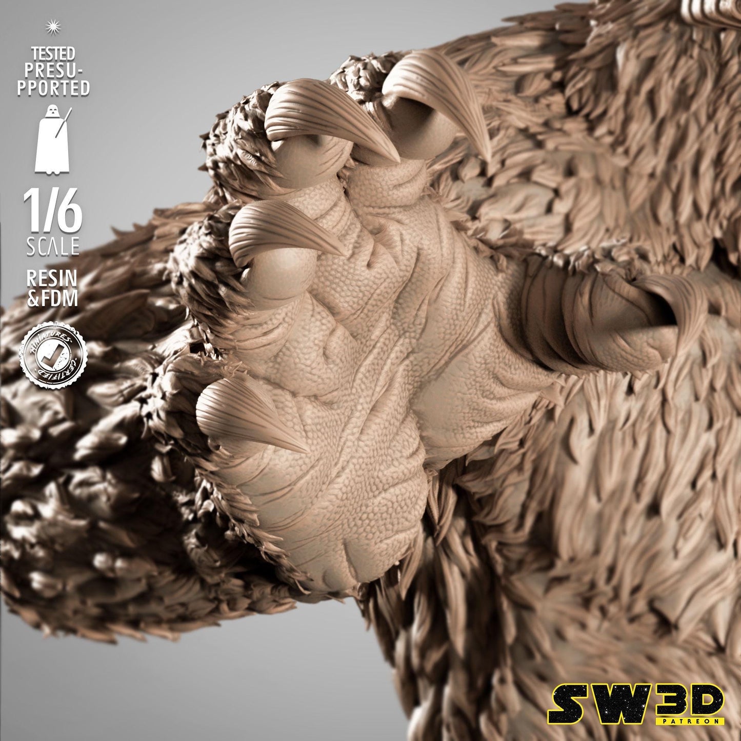 Wampa Sculpture - UNPAINTED FAN ART - Wicked 3D Models
