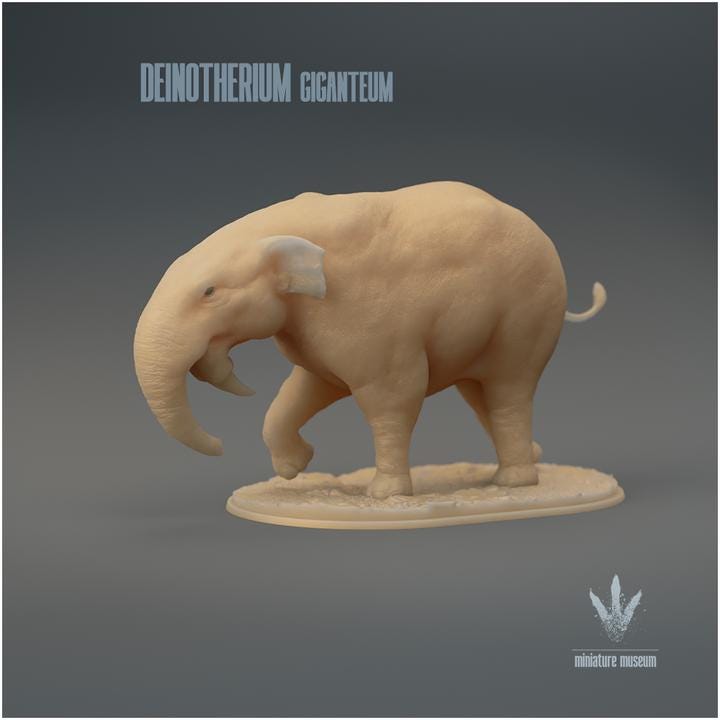 Deinotherium giganteum : Walking - UNPAINTED 3D Figurine - Miniature Museum
