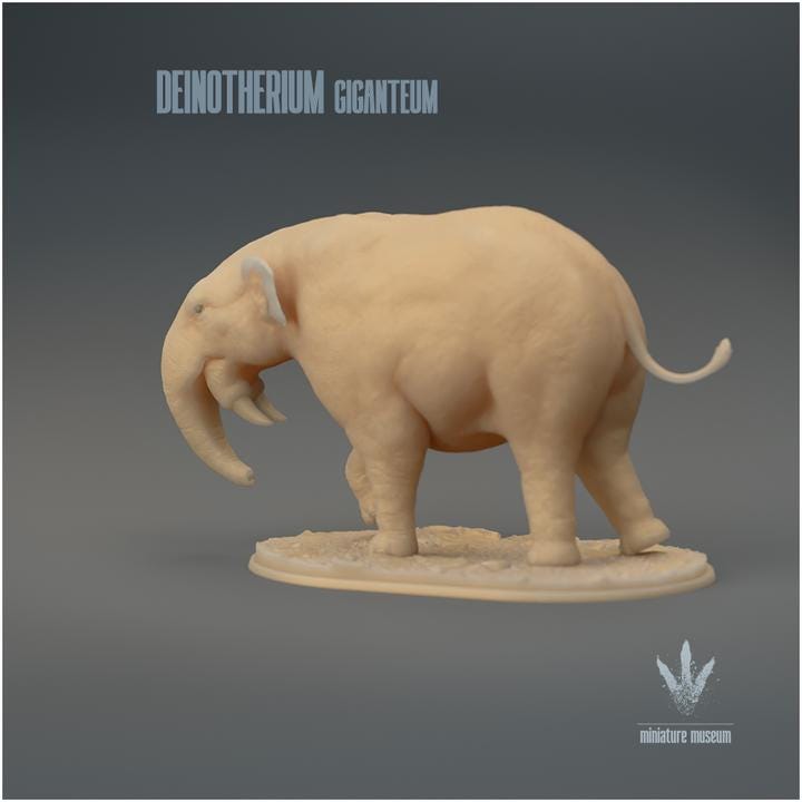 Deinotherium giganteum : Walking - UNPAINTED 3D Figurine - Miniature Museum