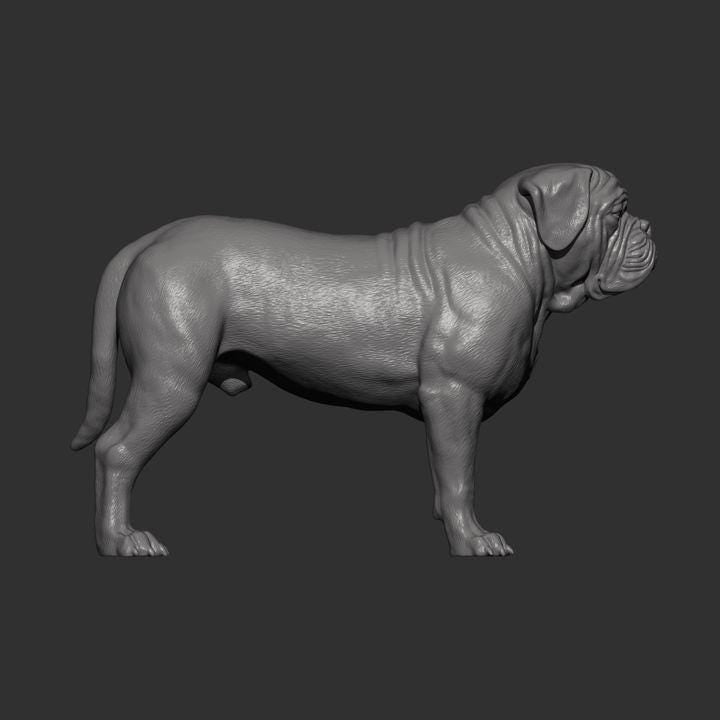 Dogues de Bordeaux - UNPAINTED 3D Figure - Alexander3dart