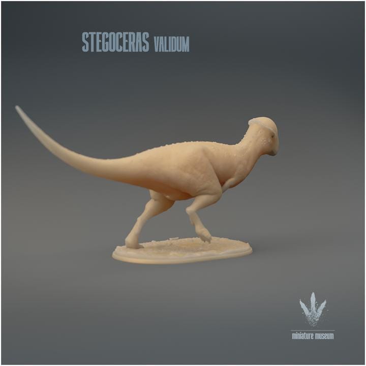 Stegoceras validum : Run - UNPAINTED 3D Figurine - Miniature Museum