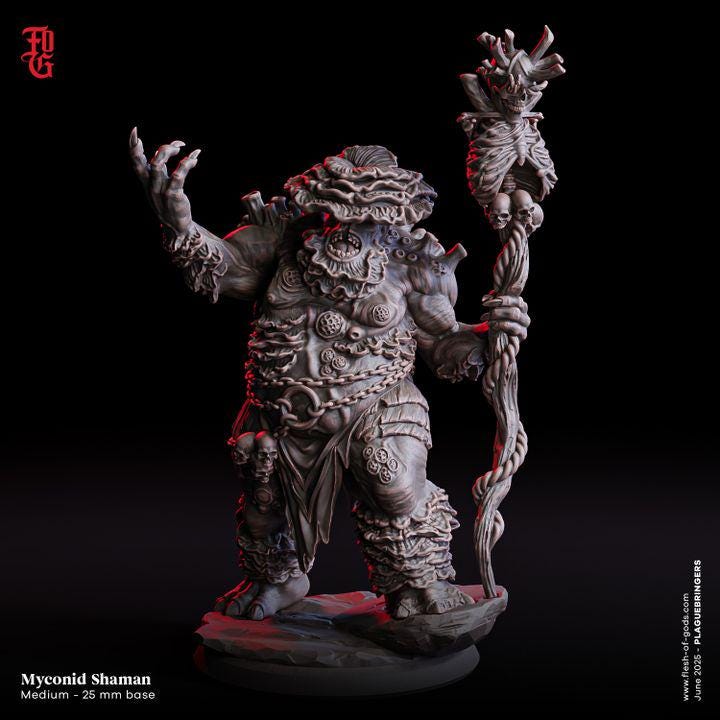 Myconid Shaman - UNPAINTED 3D figure - Flesh of Gods